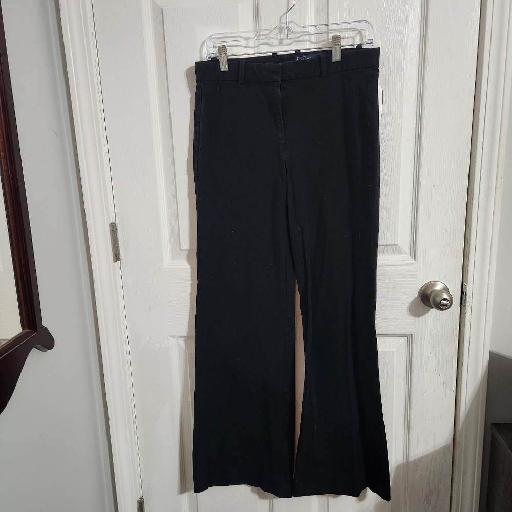 Gap bi stretch flare black stretchy pants 90s y2k minimalist size 8 Reg - Picture 3 of 9